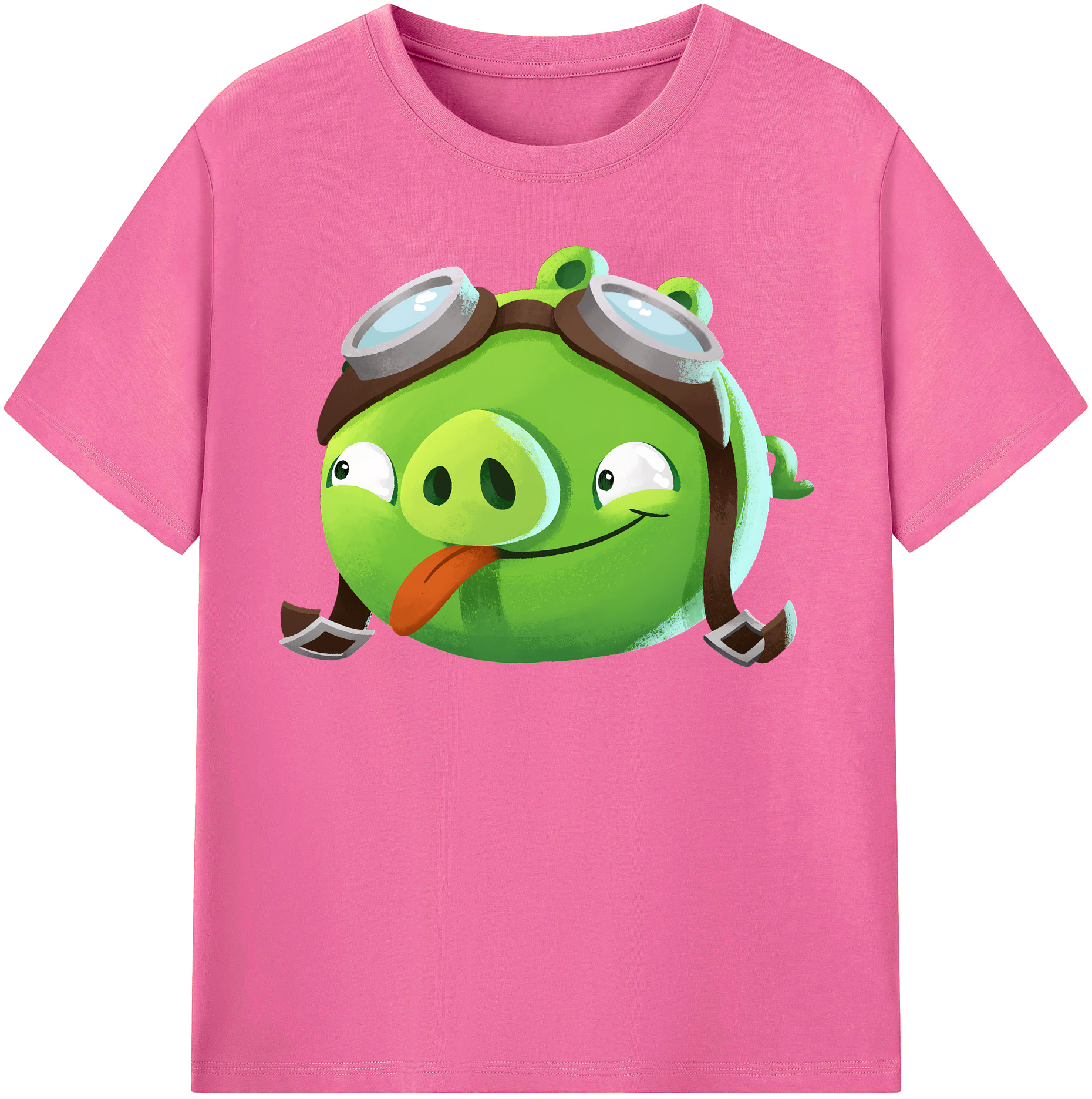 （画像用） Angry Birds アングリーバード レディースカジュアルプリントTシャツ（綿100％）